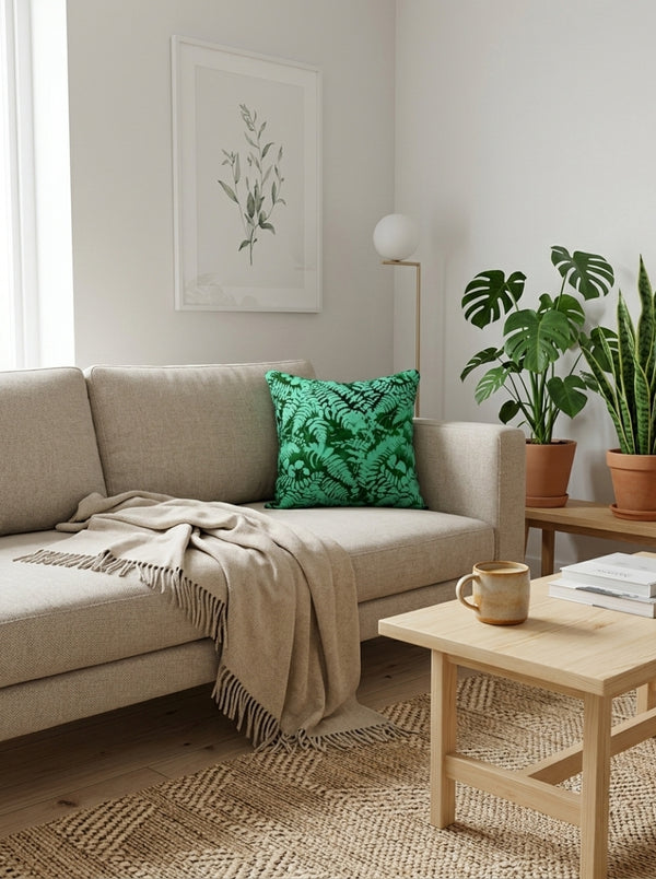 Fern Cushion Cover - Cotton Canvas