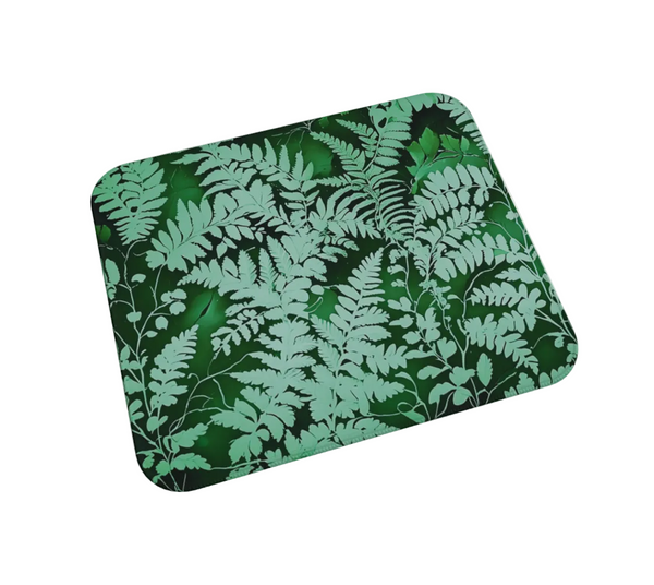 Fern mousepad in deep and sage green tones from Spruce and Heron.