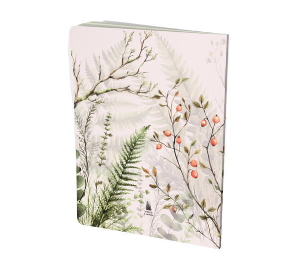 Ferns and twigs with berries notebook from Spruce and Heron.