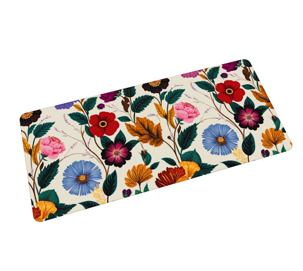 Vintage Summer Floral Desk Mat for home office and work.