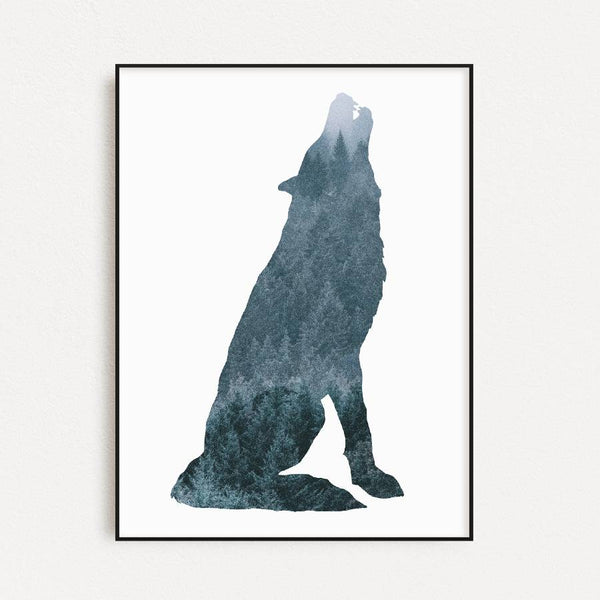 The Howling Wolf Print