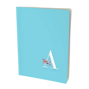 Light blue notebook with an 