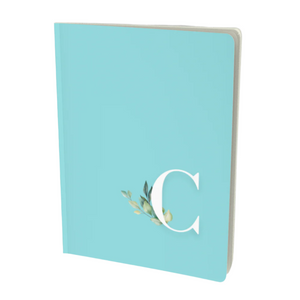 C Monogram notebook in teal blue.