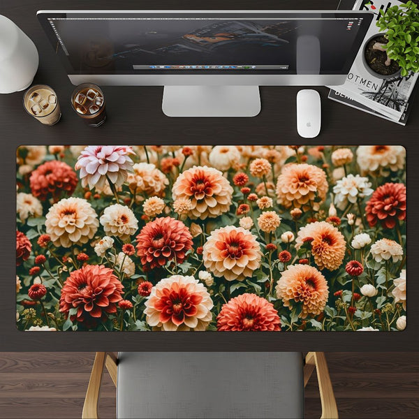 Dahlia Floral Desk Mat  - Mousepad