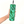 A hand holding a tall insulated tumbler with a green fern leaf pattern and a black straw, against a plain white background - Fern Tumbler - Stainless Steel - Spruce and Heron.