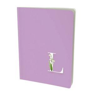 L monogram notebook in lilac color.