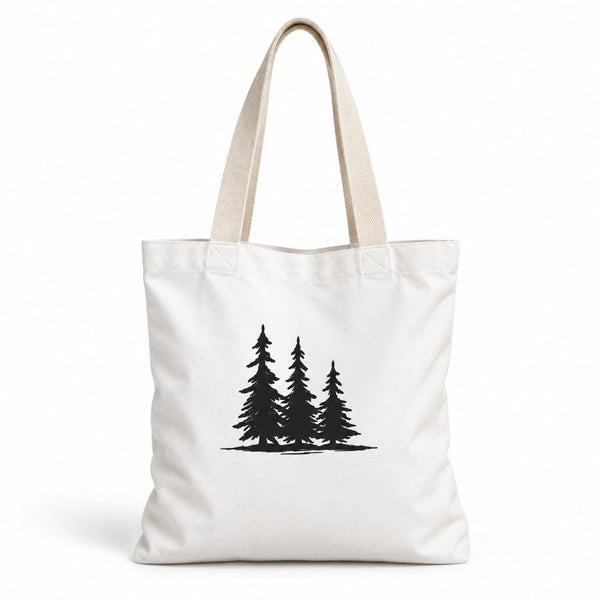 Spruce Trees Canvas Tote Bag