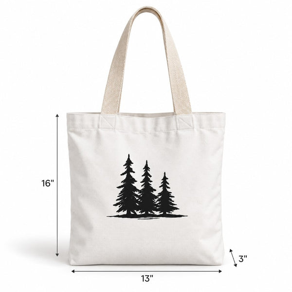 Spruce Trees Canvas Tote Bag