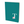 T monogram floral notebook in teal with a pink lily embellishment.
