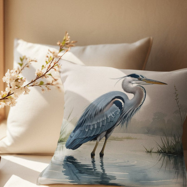 Vintage Heron Cushion Cover