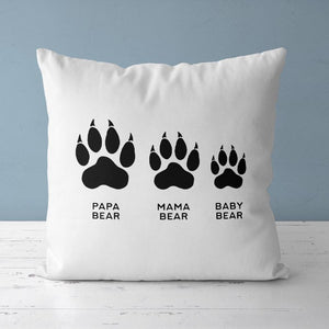 Bear Family Cushion Cover canvas 18