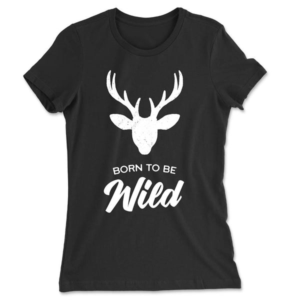 Born to be wild women's t-shirt - nature t-shirt designs from Spruce and Heron