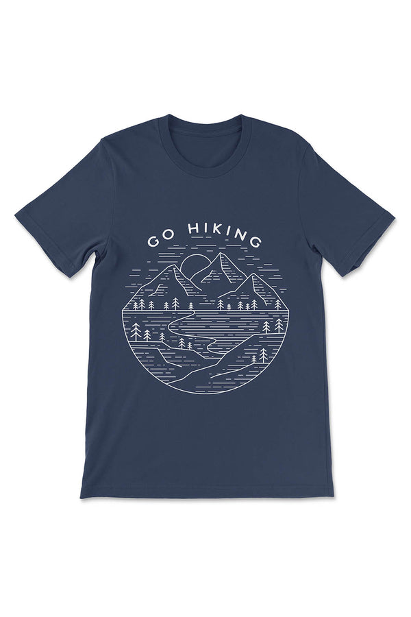 Go Hiking T-shirt  -  unisex Nature tshirt design - designed in Canada.