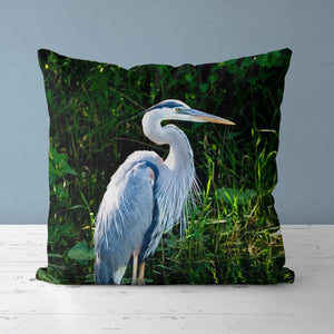 Blue heron cushion cover design 18 x 18