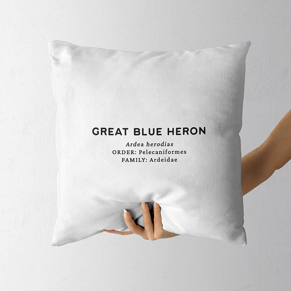 Great Blue Heron Cushion Cover