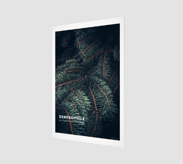 Dendrophile art print with Dendrophile definition